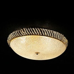 Lujosa lámpara de techo de 4 luces en dorado