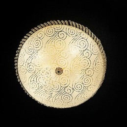 Lujosa lámpara de techo de 4 luces en dorado
