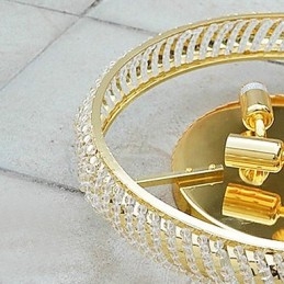Lujosa lámpara de techo de 4 luces en dorado