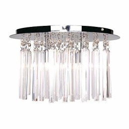 Lámpara de cristal moderna semiempotrada con 4 luces (base G9)