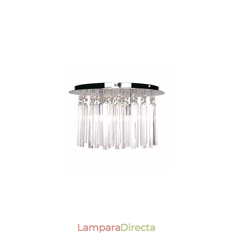 Lámpara de cristal moderna semiempotrada con 4 luces (base G9)