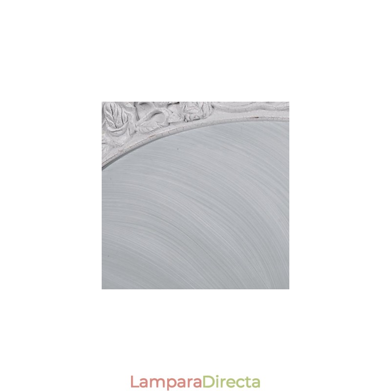 Lámpara de techo blanca de resina tallada en vidrio, estilo clásico europeo