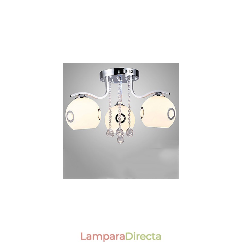 Lámpara de cristal moderna contemporánea de montaje al ras