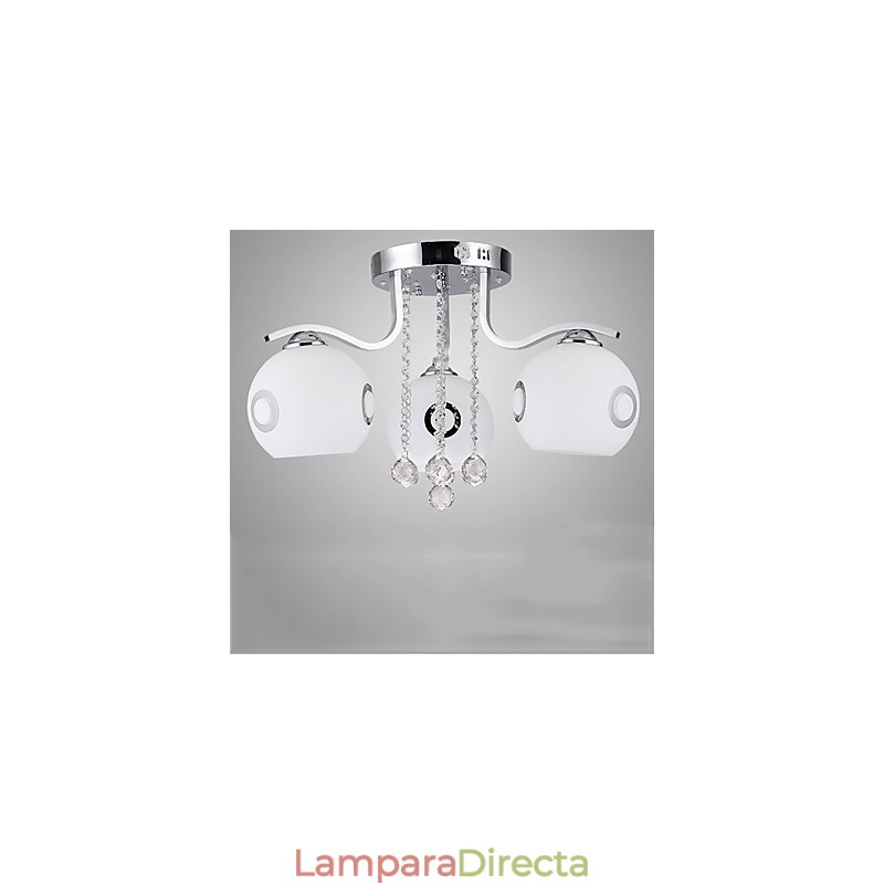 Lámpara de cristal moderna contemporánea de montaje al ras