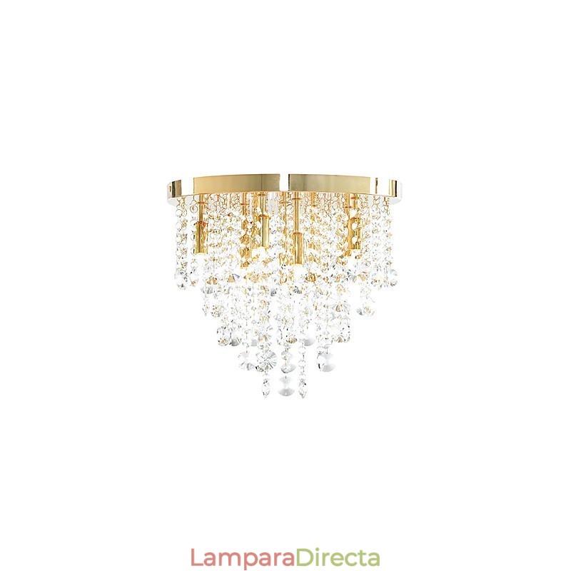 Lámpara de techo moderna de cristal semiempotrada con 9 luces (base G9)