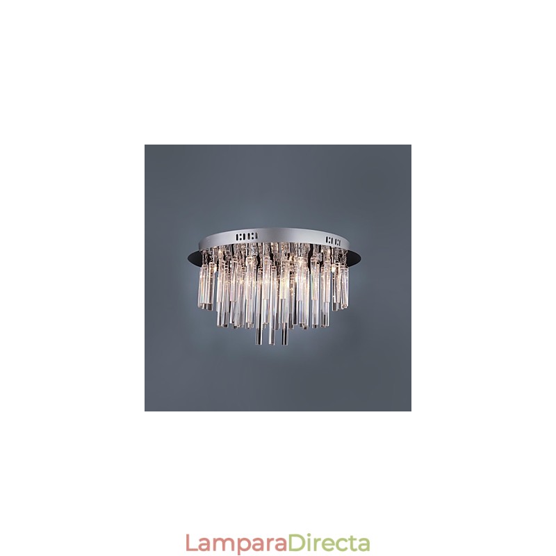 Lámpara de araña de cristal moderna con 12 luces