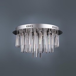 Lámpara de araña de cristal moderna con 12 luces