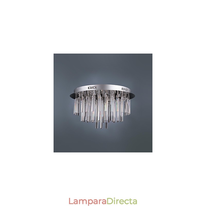 Lámpara de araña de cristal moderna con 12 luces