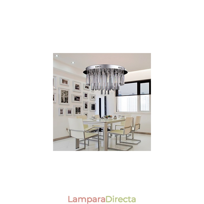 Lámpara de araña de cristal moderna con 12 luces