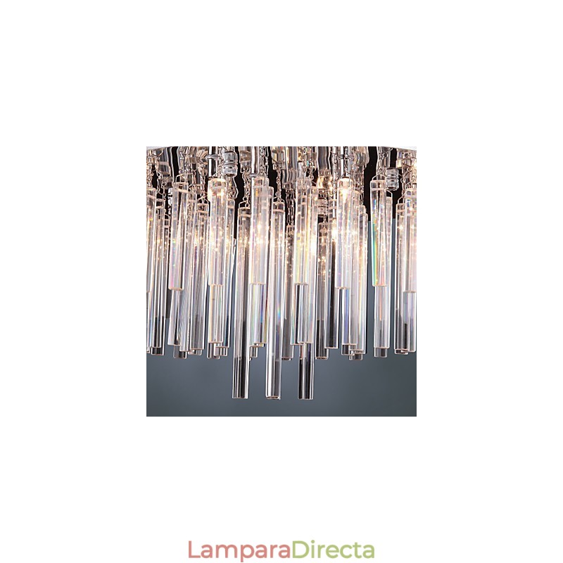 Lámpara de araña de cristal moderna con 12 luces