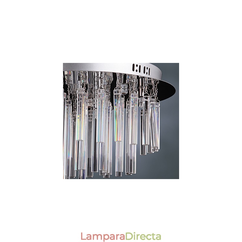 Lámpara de araña de cristal moderna con 12 luces