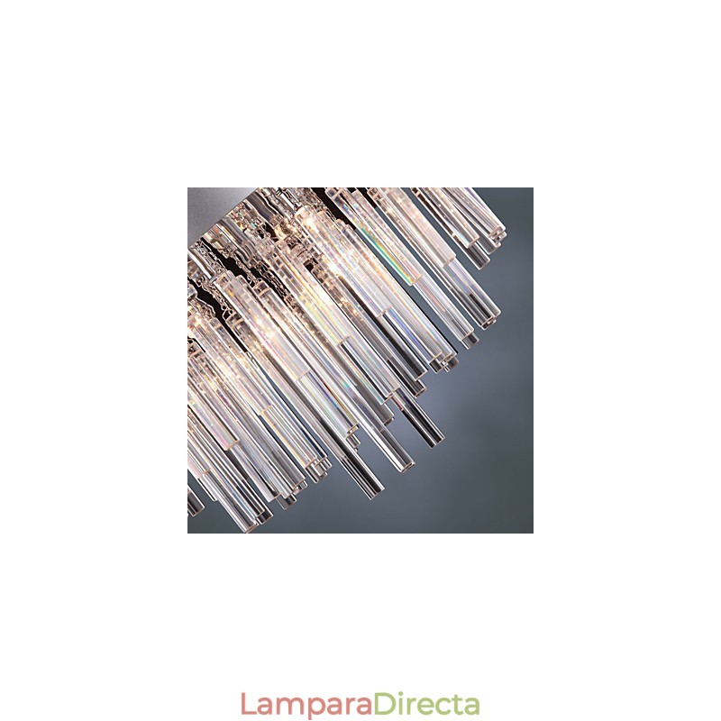 Lámpara de araña de cristal moderna con 12 luces