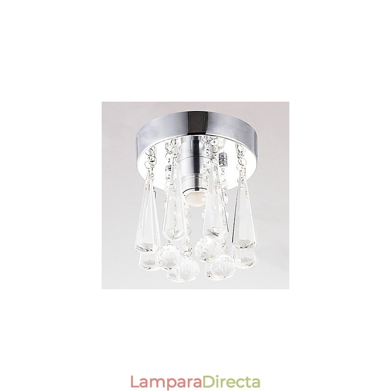 1 lámpara semiempotrada en cristal