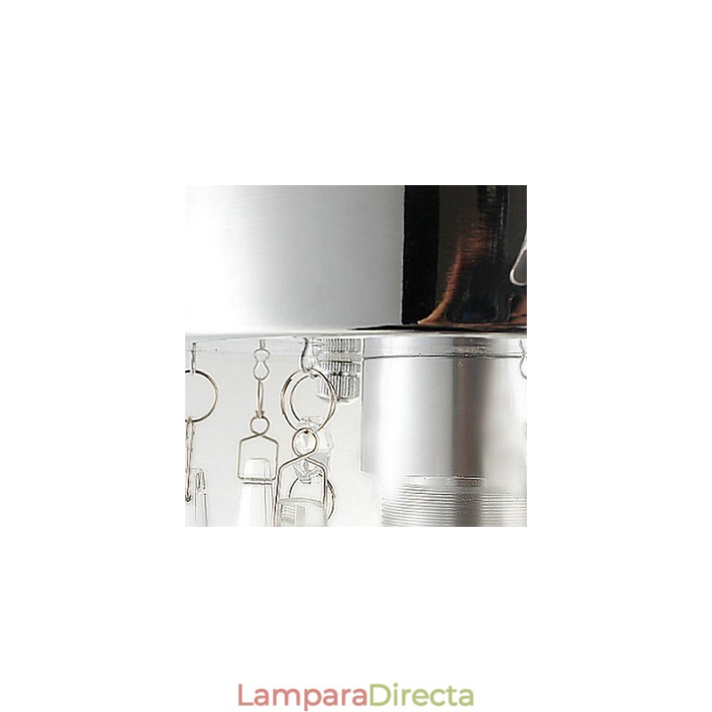 1 lámpara semiempotrada en cristal