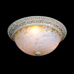 Lámpara de techo empotrada blanca con patrón de vidrio, resina, talla dorada, estilo clásico europeo