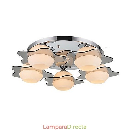 Lámpara de techo moderna empotrada de 5 luces de metal contemporáneo Lámpara de techo moderna empotrada de 5 luces de metal contemporáneo