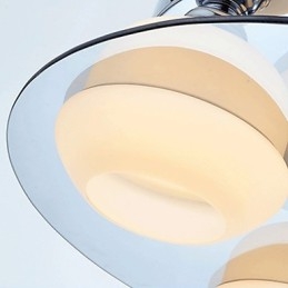 Lámpara de techo moderna empotrada de 5 luces de metal contemporáneo