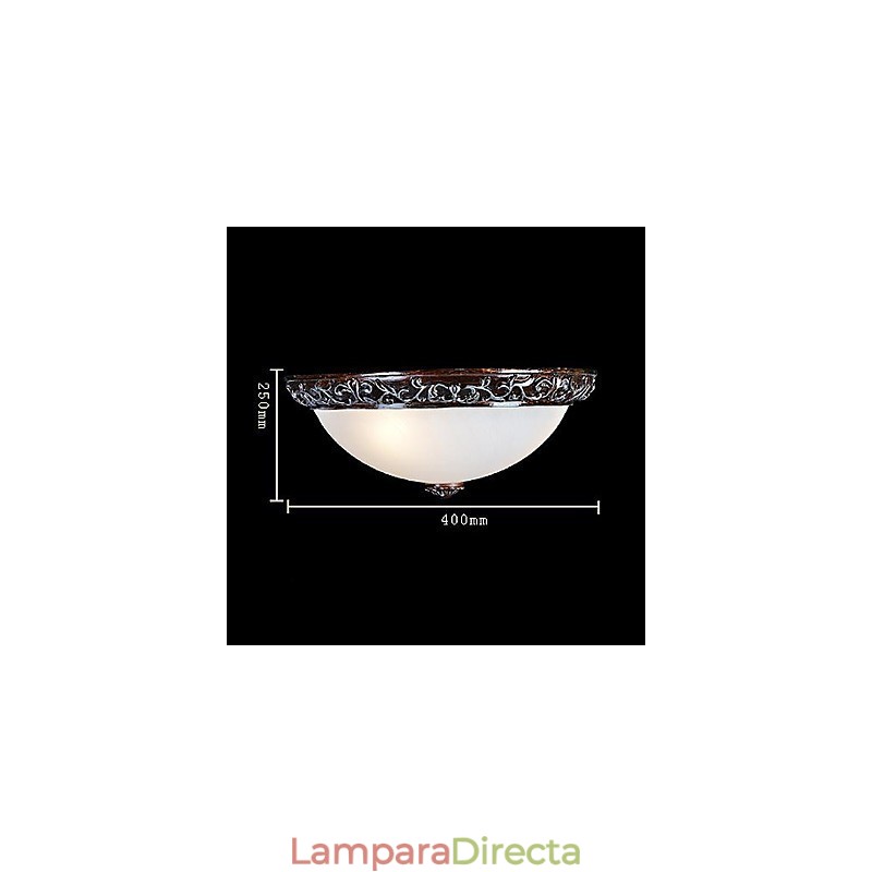 Lámpara de techo de cristal, resina, talla plateada, estilo clásico europeo