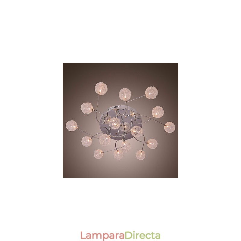 Lámpara empotrada de hierro G4 con pantallas de aluminio