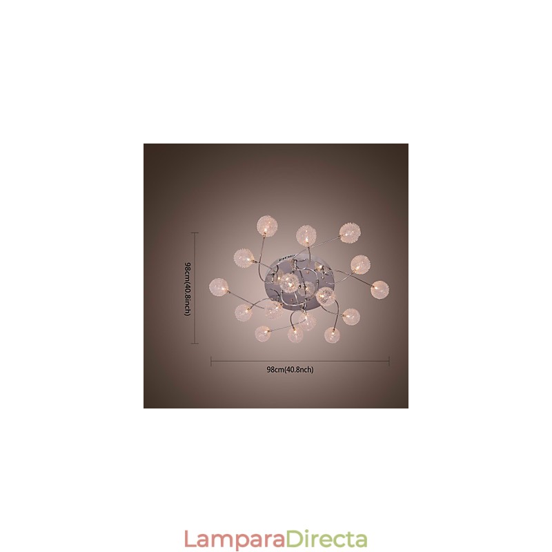Lámpara empotrada de hierro G4 con pantallas de aluminio
