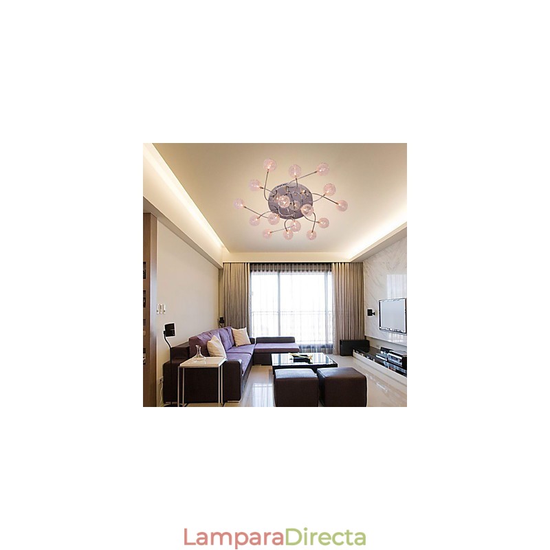 Lámpara empotrada de hierro G4 con pantallas de aluminio