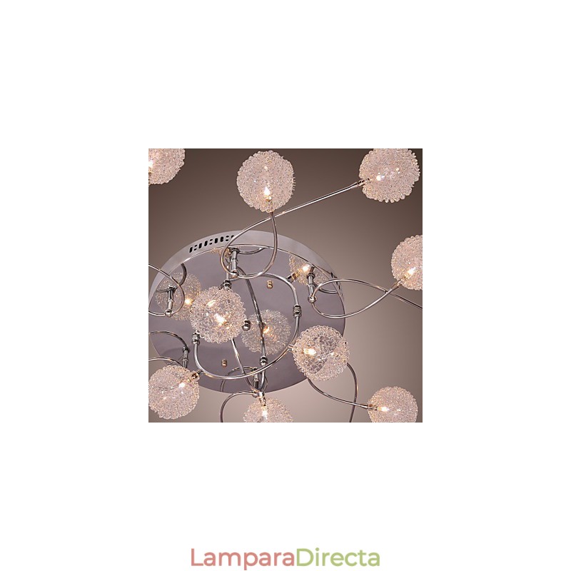 Lámpara empotrada de hierro G4 con pantallas de aluminio