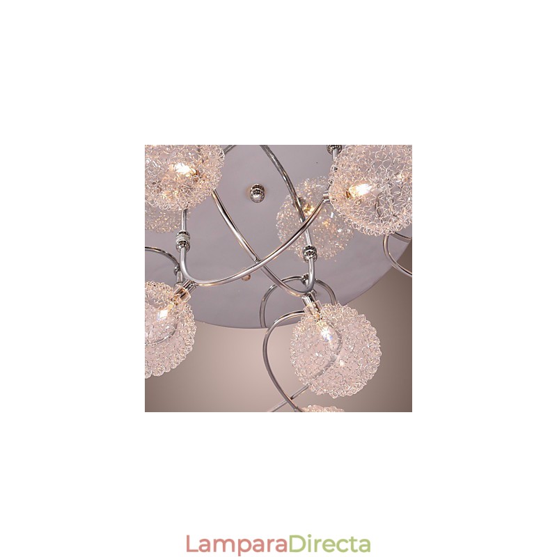 Lámpara empotrada de hierro G4 con pantallas de aluminio