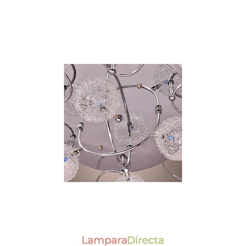 Lámpara empotrada de hierro G4 con pantallas de aluminio