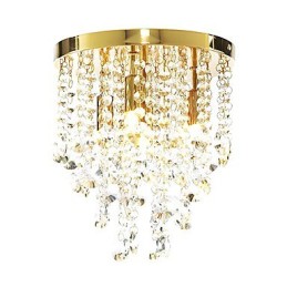 Lámpara de cristal moderna semiempotrada con 4 luces (base G9)