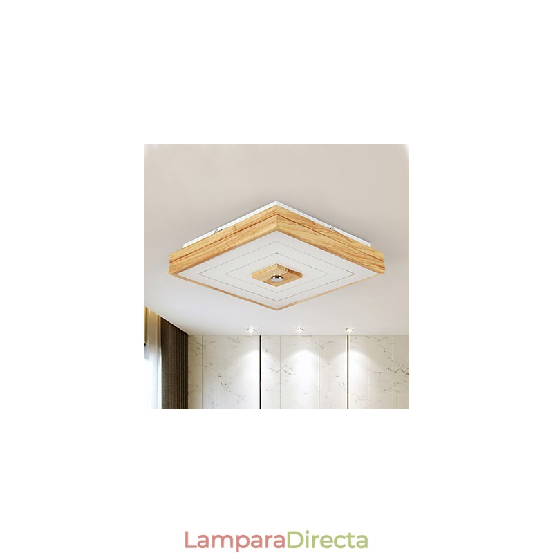 Cuadro moderno contemporáneo de estilo mini, de madera y bambú, montaje empotrado