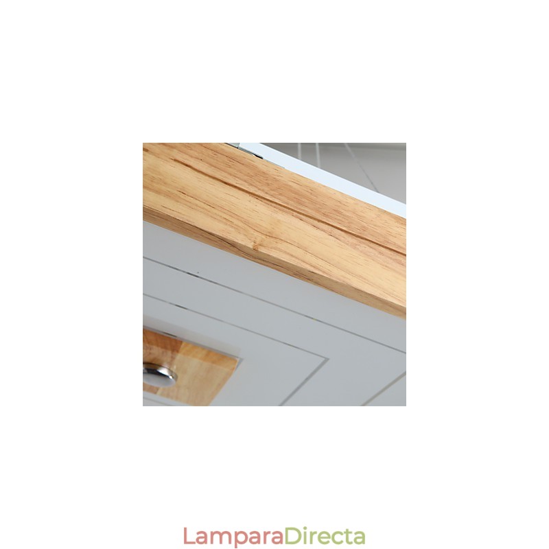 Cuadro moderno contemporáneo de estilo mini, de madera y bambú, montaje empotrado