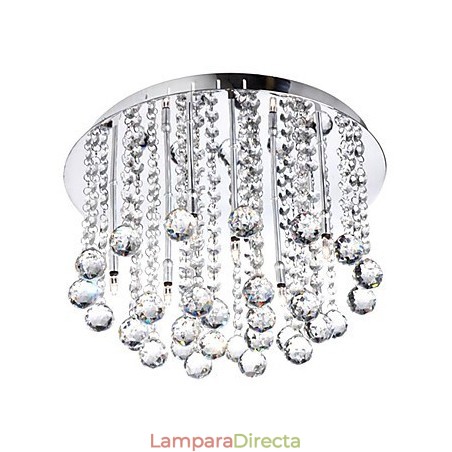 Lámpara semiempotrada moderna de cristal con 8 luces (base G4) Lámpara semiempotrada moderna de cristal con 8 luces (base G4)