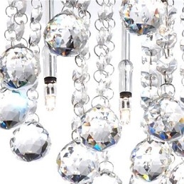 Lámpara semiempotrada moderna de cristal con 8 luces (base G4)