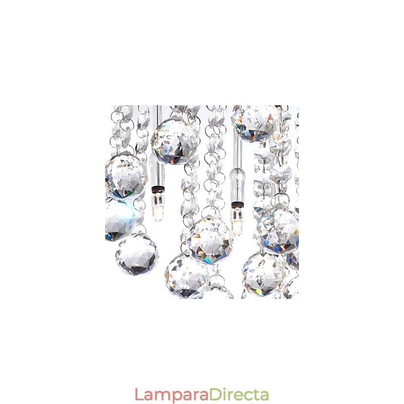 Lámpara semiempotrada moderna de cristal con 8 luces (base G4)