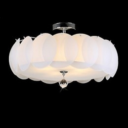 Lámpara colgante moderna de cristal de 5 luces