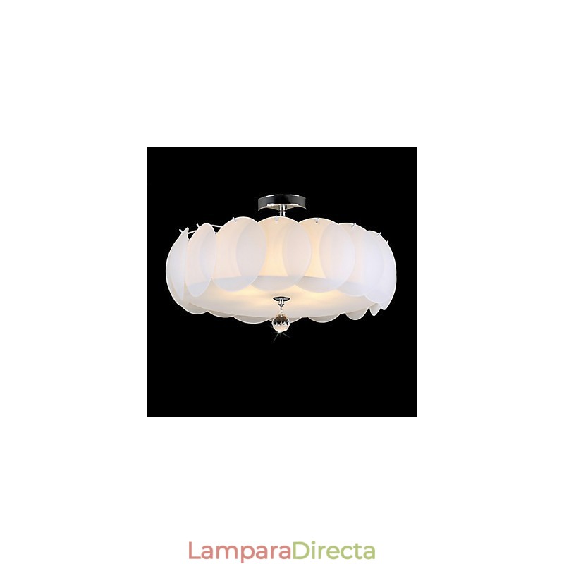 Lámpara colgante moderna de cristal de 5 luces