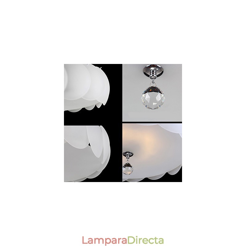 Lámpara colgante moderna de cristal de 5 luces