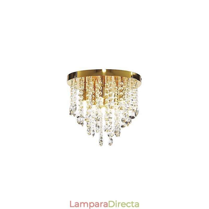 Lámpara semiempotrada moderna de cristal con 6 luces (base G9)