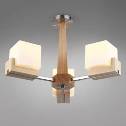 Lámpara empotrada estilo mini moderna contemporánea de madera