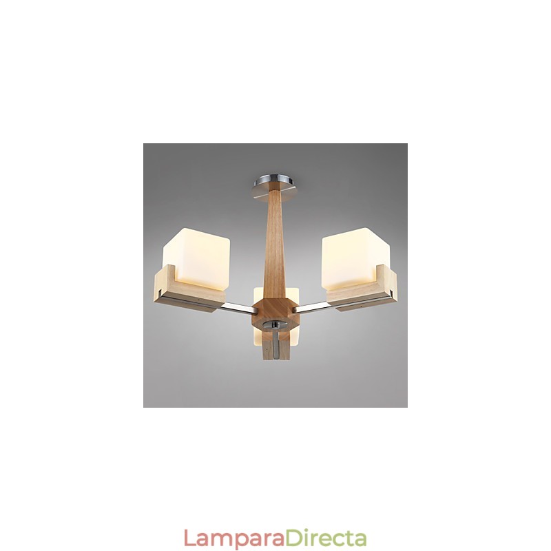 Lámpara empotrada estilo mini moderna contemporánea de madera