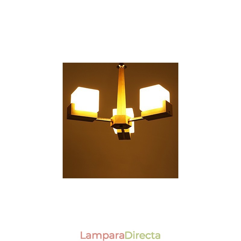 Lámpara empotrada estilo mini moderna contemporánea de madera