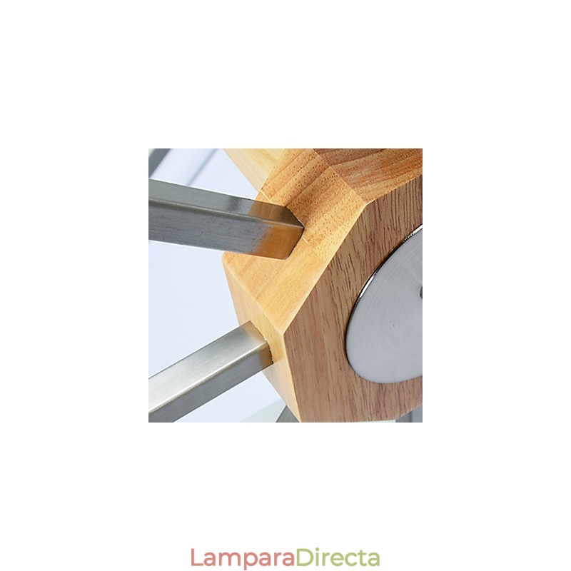 Lámpara empotrada estilo mini moderna contemporánea de madera