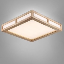 Lámpara empotrada estilo mini moderna contemporánea de madera y bambú