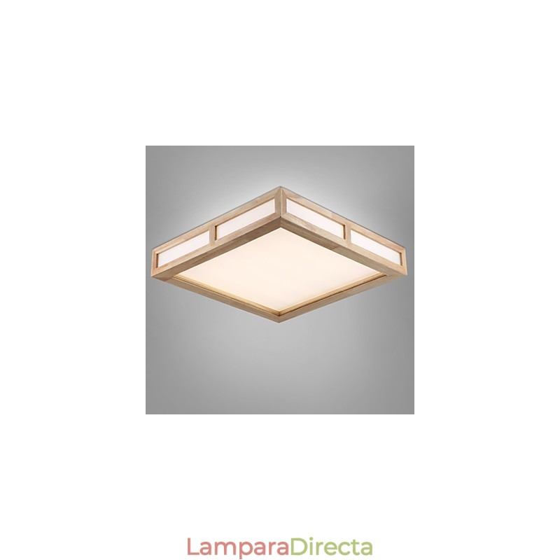 Lámpara empotrada estilo mini moderna contemporánea de madera y bambú