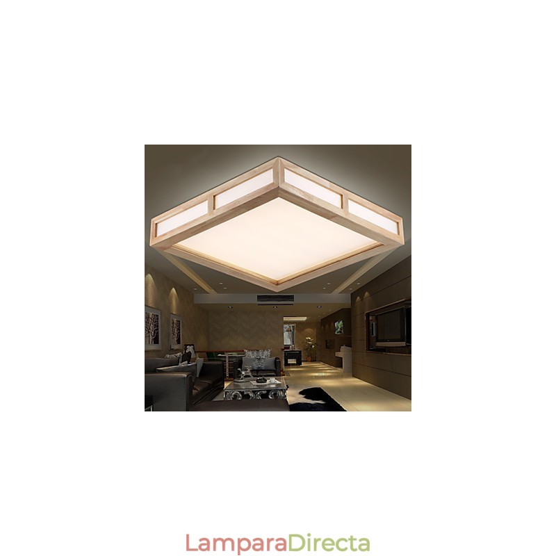 Lámpara empotrada estilo mini moderna contemporánea de madera y bambú