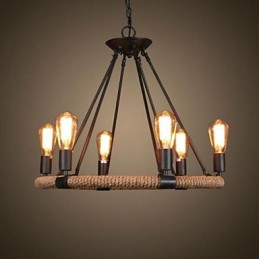 Lámpara colgante de metal con pintura vintage, estilo rústico, clásico, tradicional, estilo campestre, retro