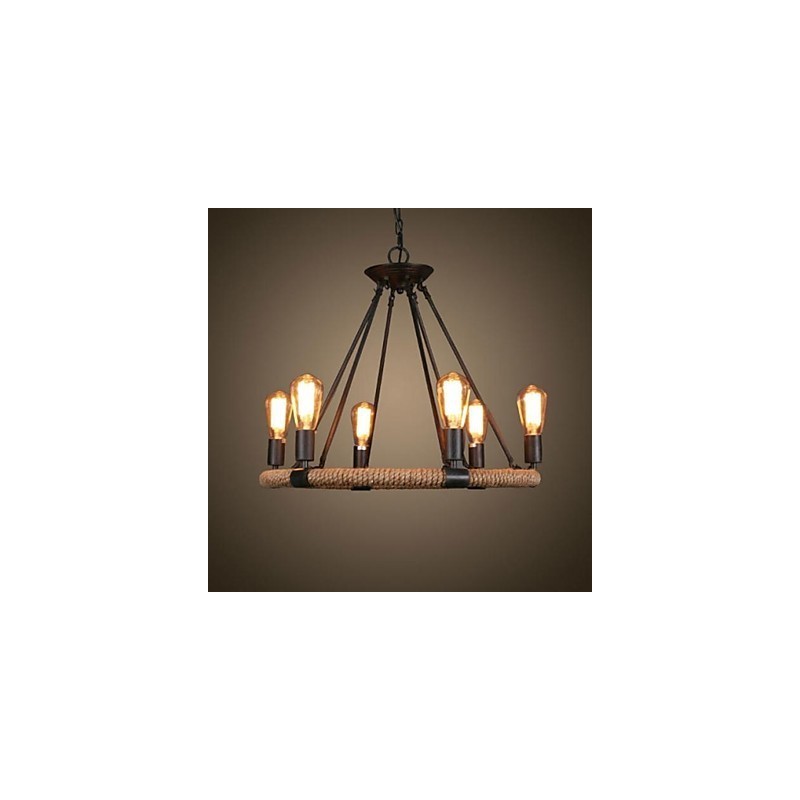 Lámpara colgante de metal con pintura vintage, estilo rústico, clásico, tradicional, estilo campestre, retro