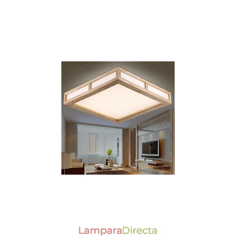 Lámpara empotrada estilo mini moderna contemporánea de madera y bambú