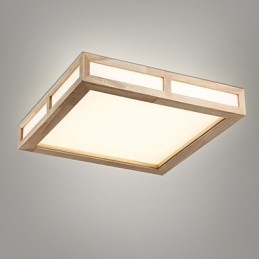 Lámpara empotrada estilo mini moderna contemporánea de madera y bambú