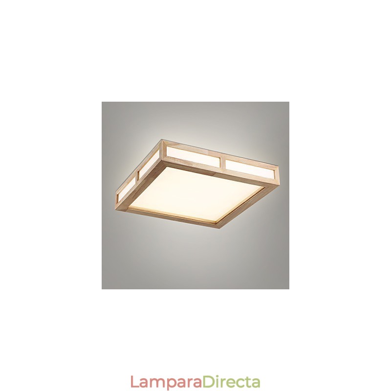 Lámpara empotrada estilo mini moderna contemporánea de madera y bambú